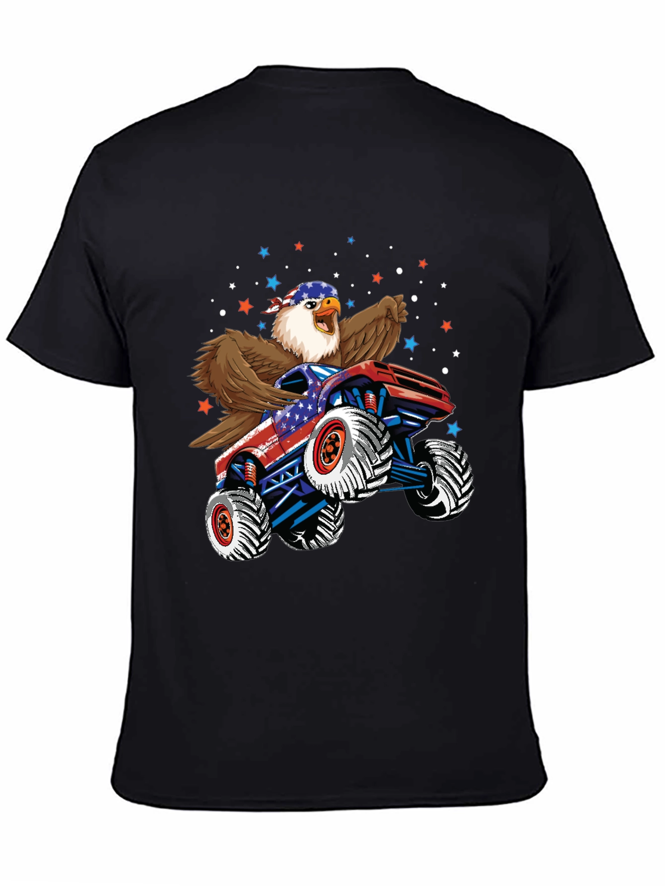 Patriotic Eagle Monster Truck T-Shirt