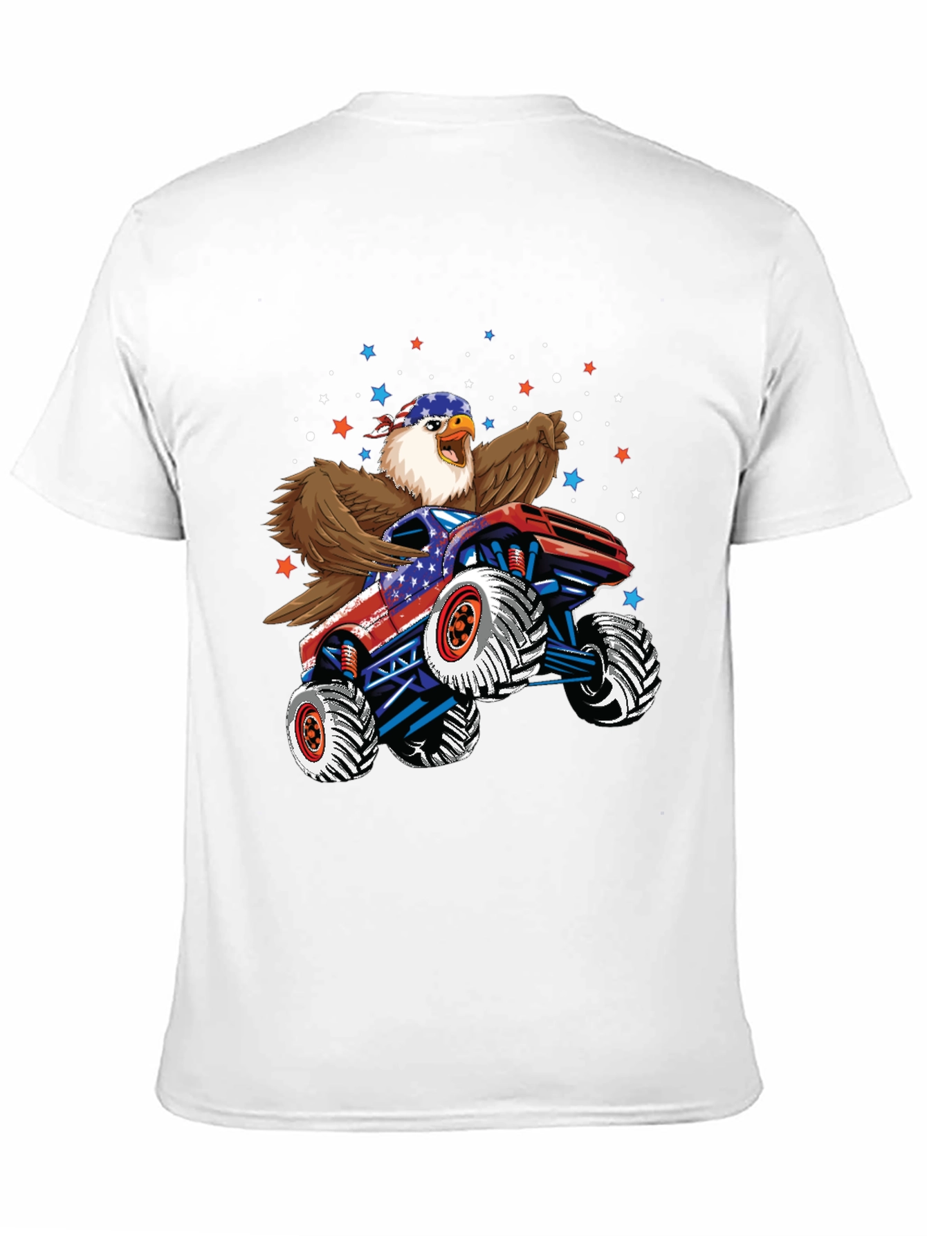 Patriotic Eagle Monster Truck T-Shirt