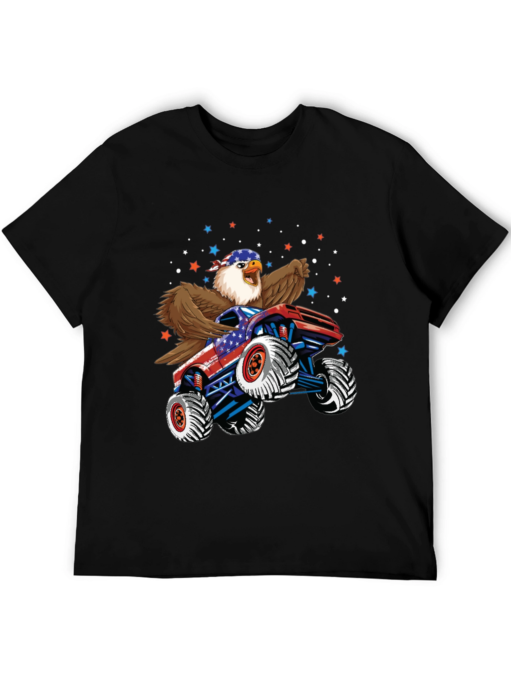 Patriotic Eagle Monster Truck T-Shirt