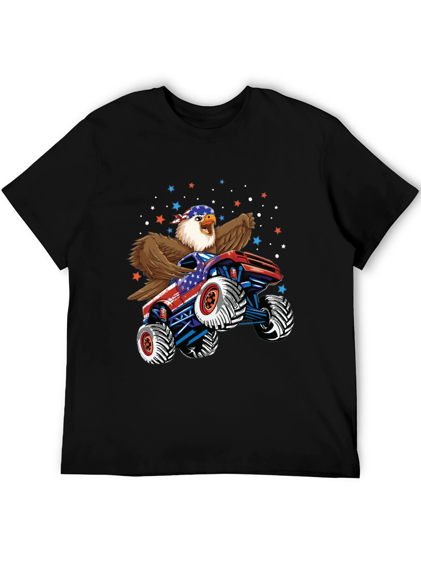Patriotic Eagle Monster Truck T-Shirt