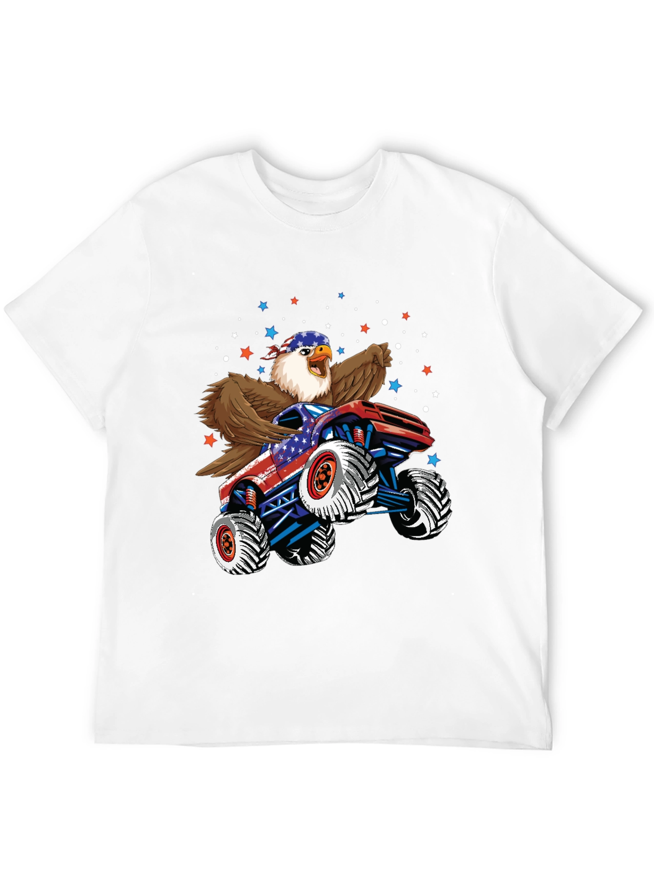 Patriotic Eagle Monster Truck T-Shirt