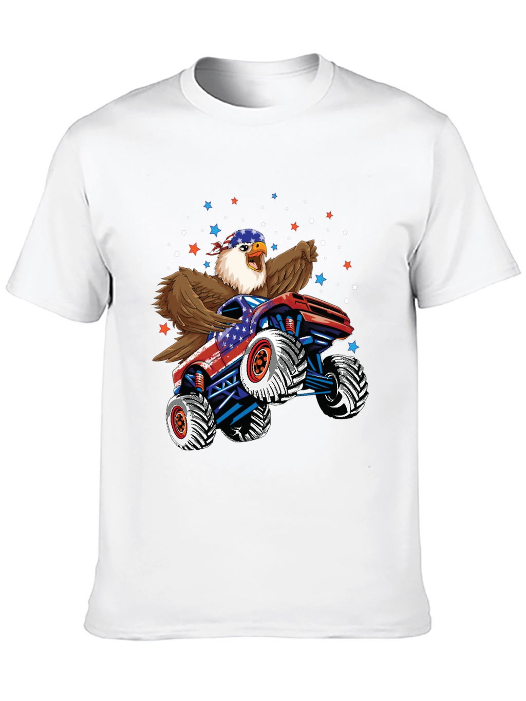 Patriotic Eagle Monster Truck T-Shirt
