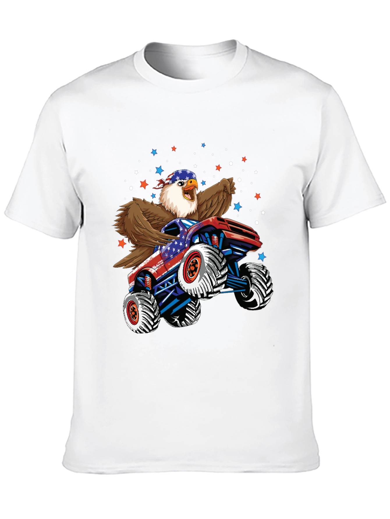 Patriotic Eagle Monster Truck T-Shirt