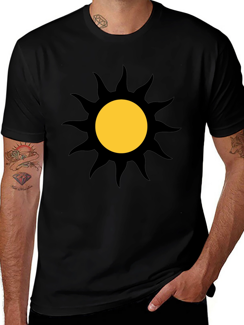 Sunburst Graphic Black T-Shirt