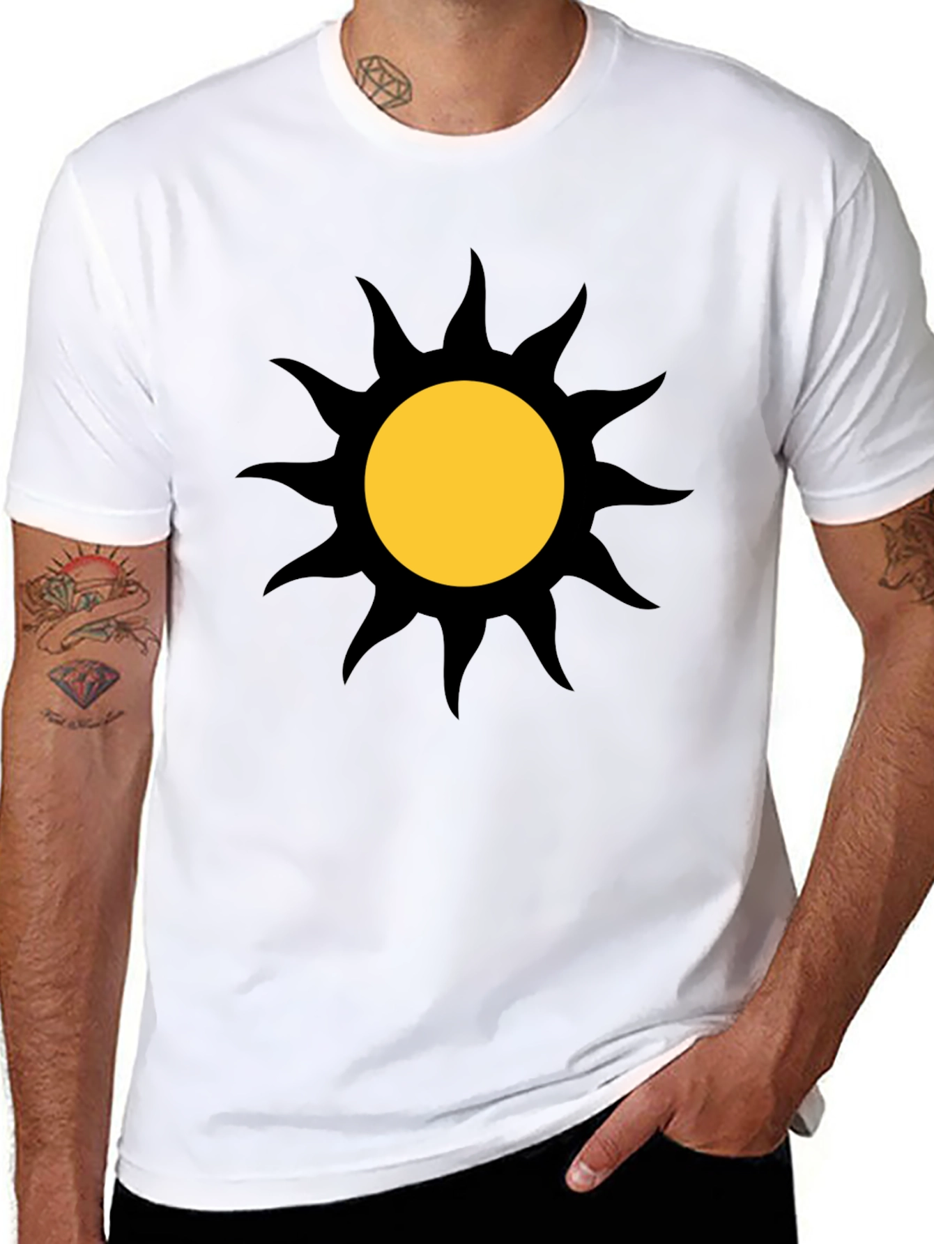 Sunburst Graphic Black T-Shirt