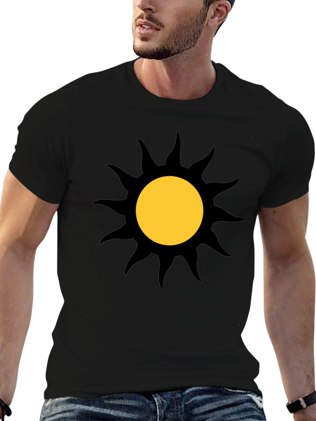 Sunburst Graphic Black T-Shirt