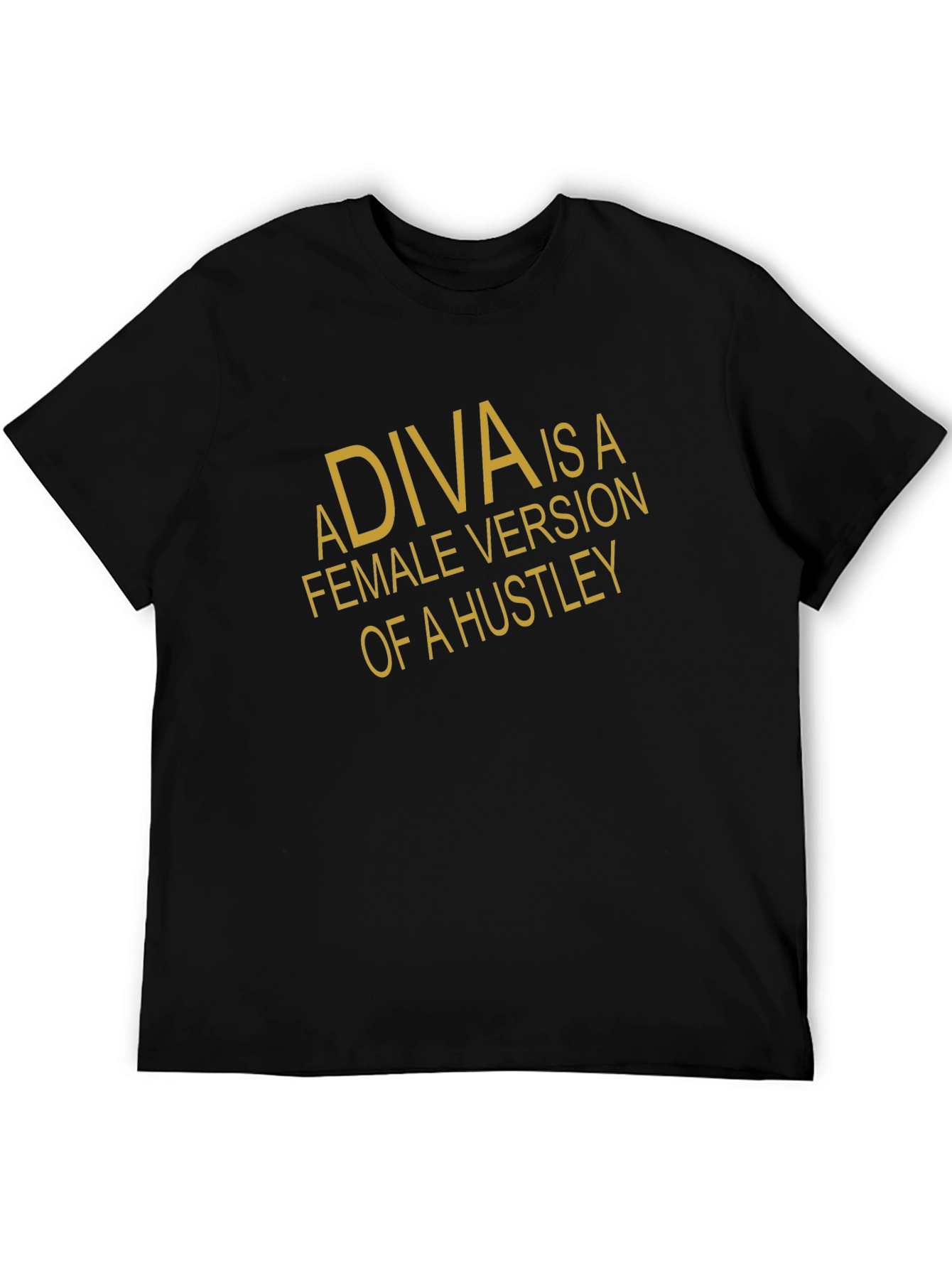 Diva Hustler Graphic Tee - Black Cotton T-Shirt