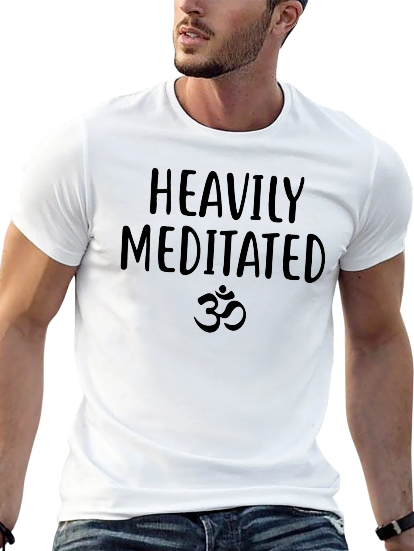 Heavily Meditated Black Graphic Tee