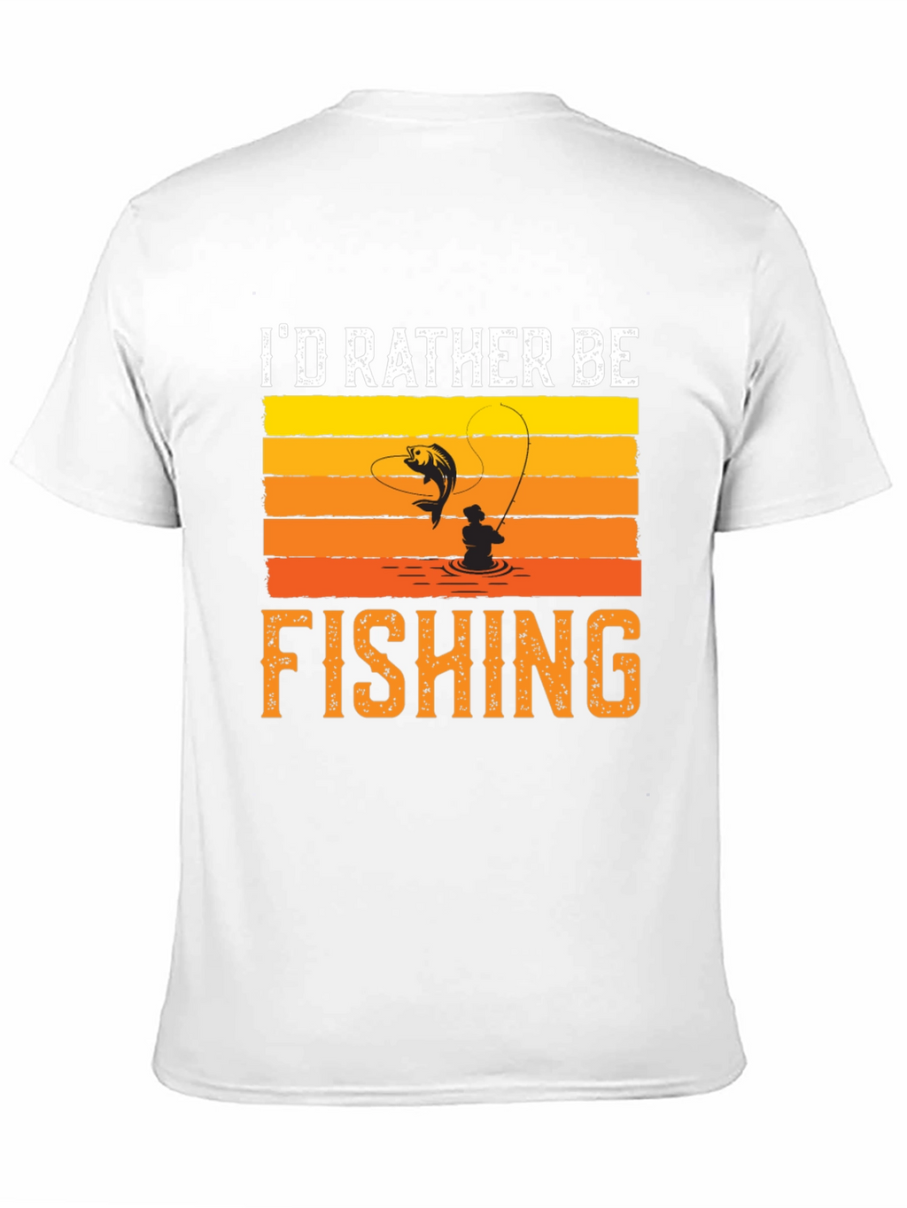 Id Rather Be Fishing Black T-Shirt