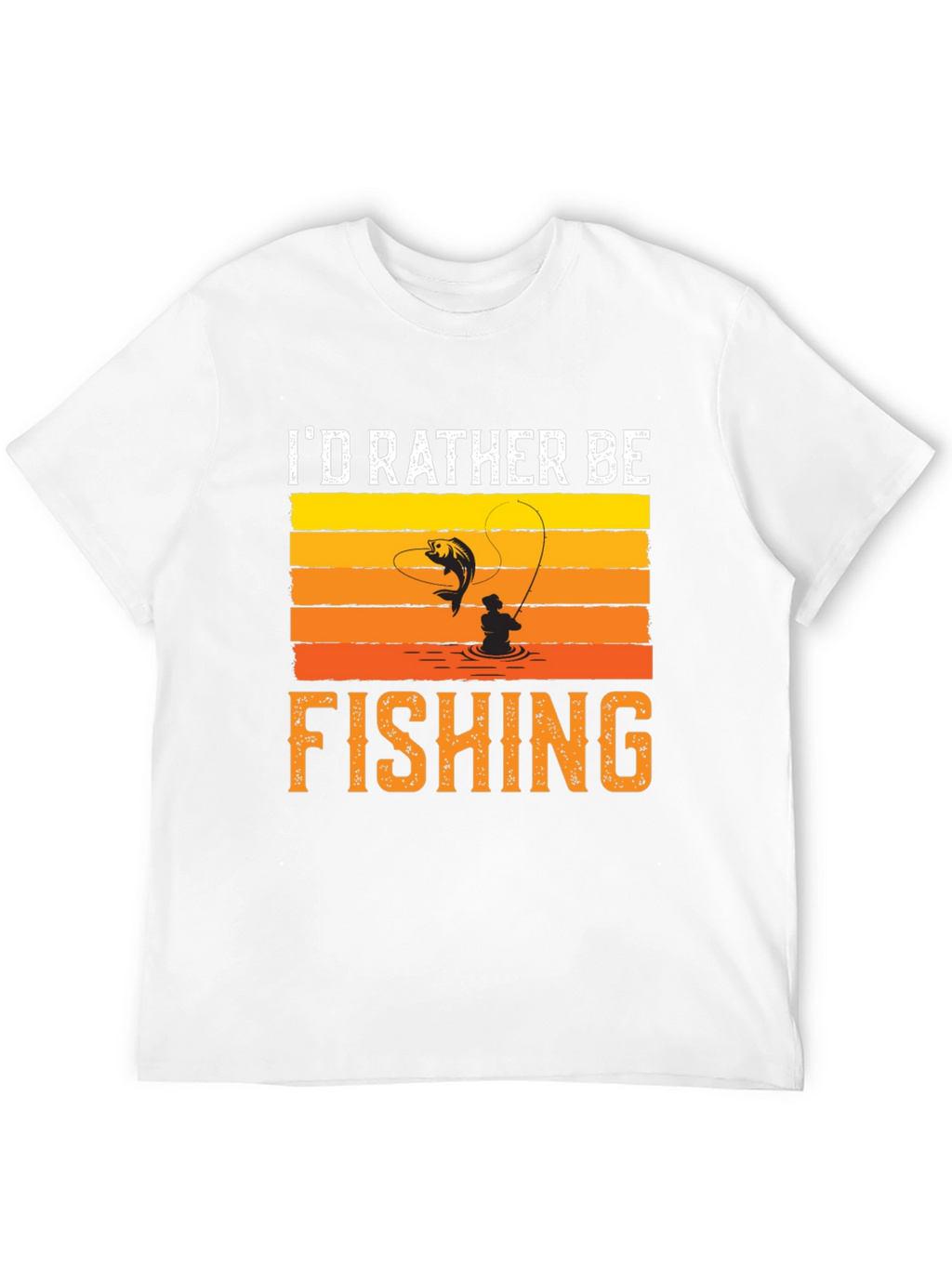 Id Rather Be Fishing Black T-Shirt