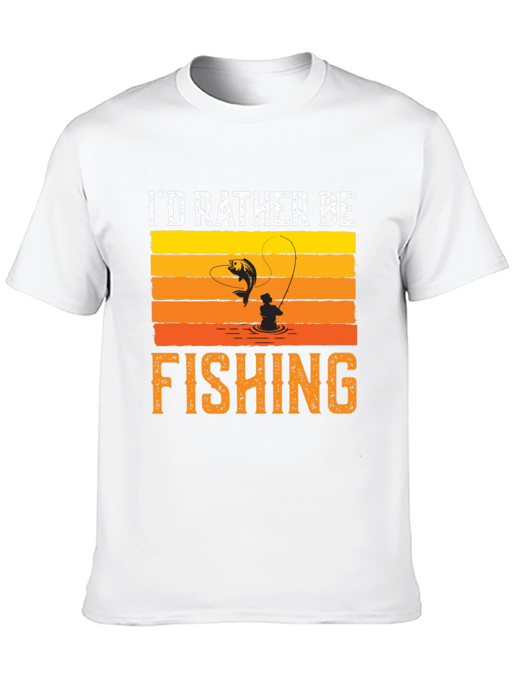 Id Rather Be Fishing Black T-Shirt