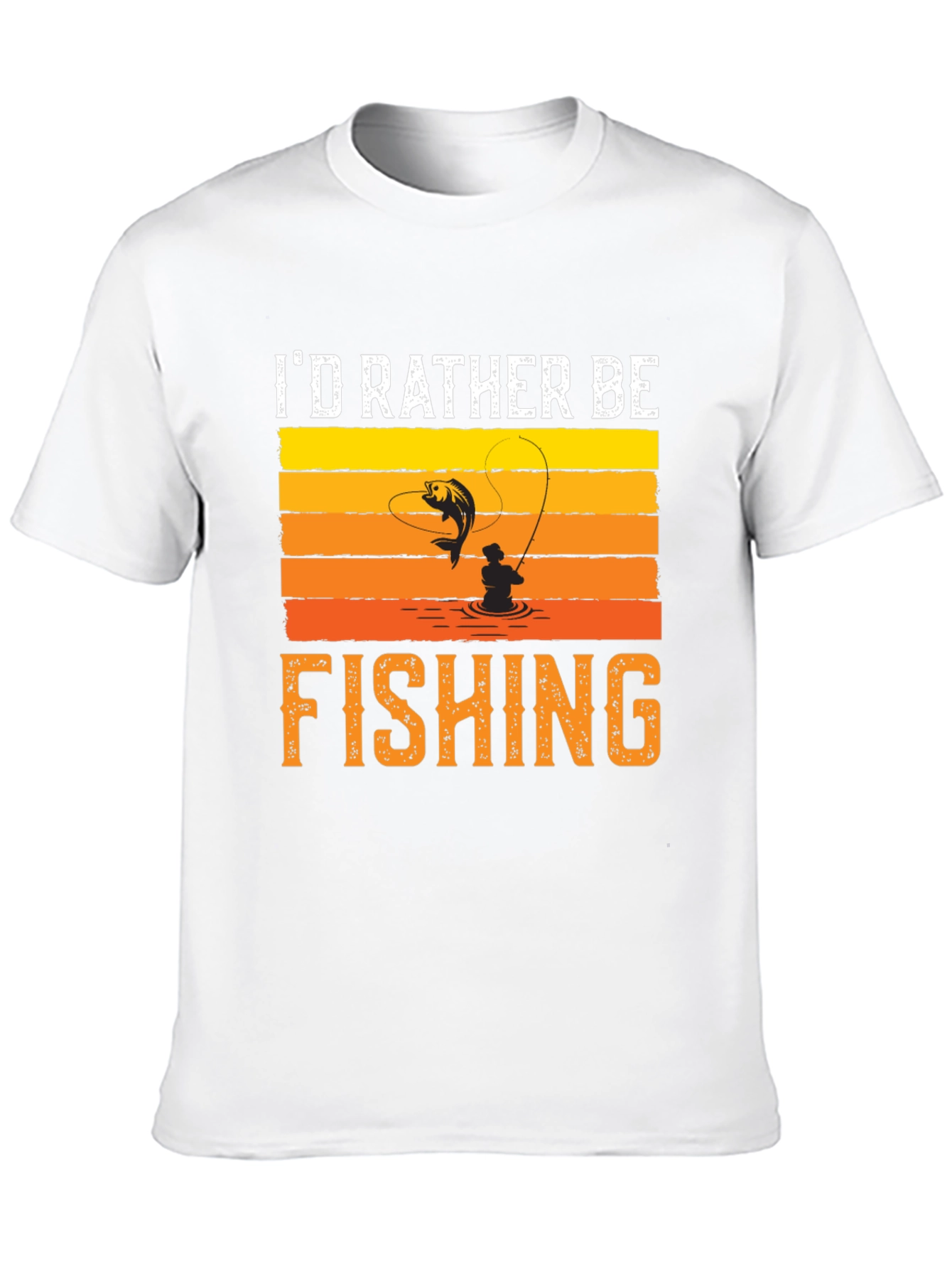 Id Rather Be Fishing Black T-Shirt
