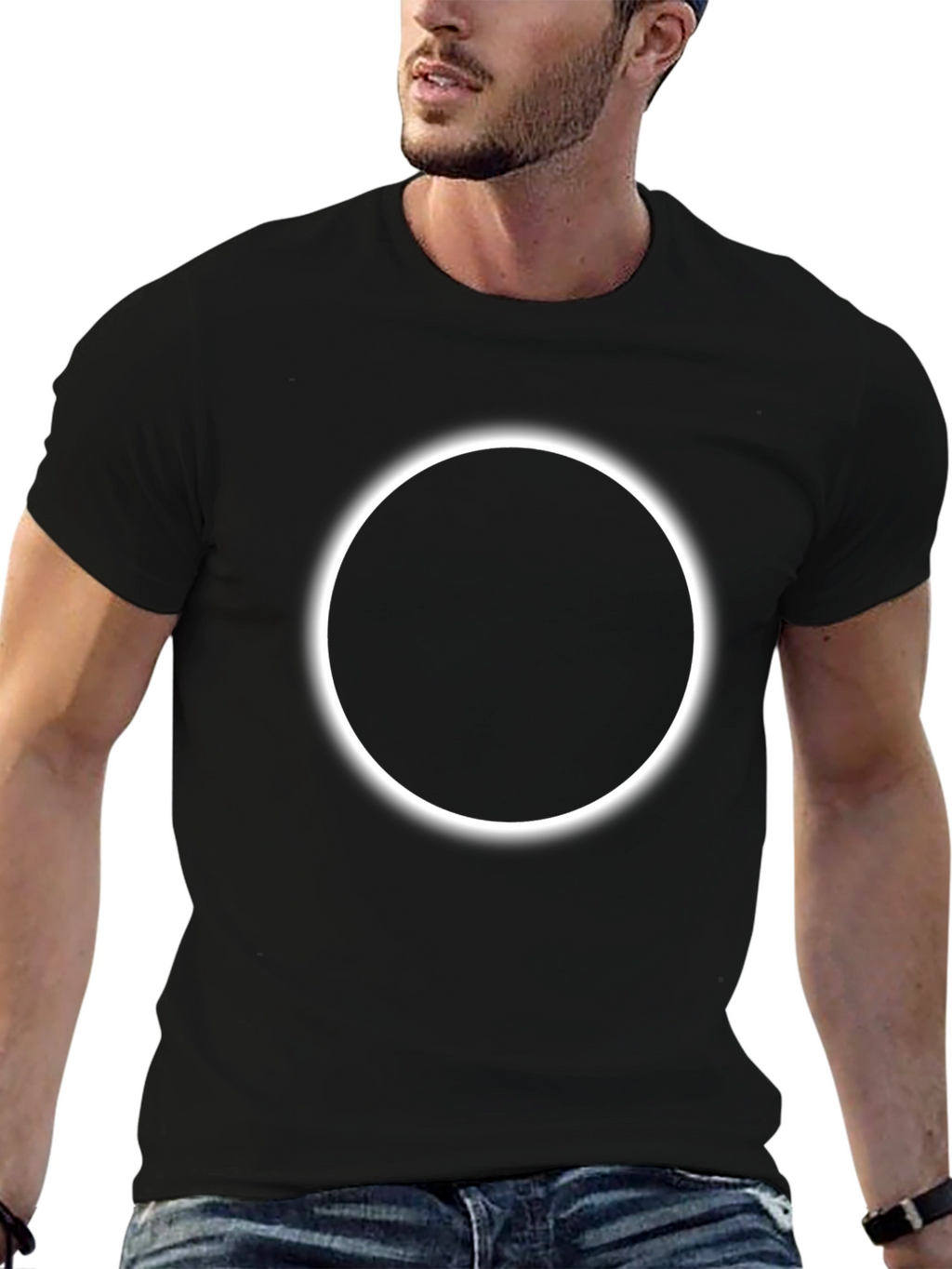 Black Eclipse Graphic T-Shirt - Modern Style