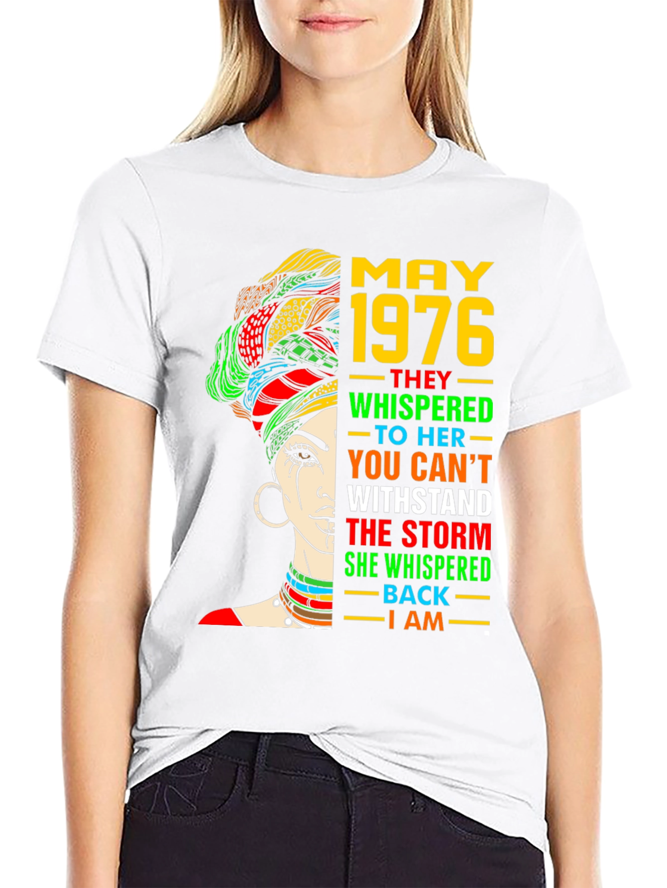 May 1976 Birthday T-Shirt - Black Pride