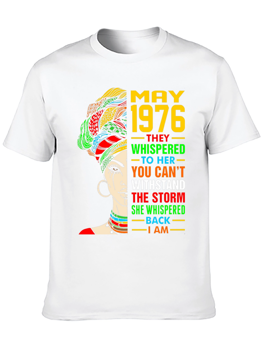 May 1976 Birthday T-Shirt - Black Pride