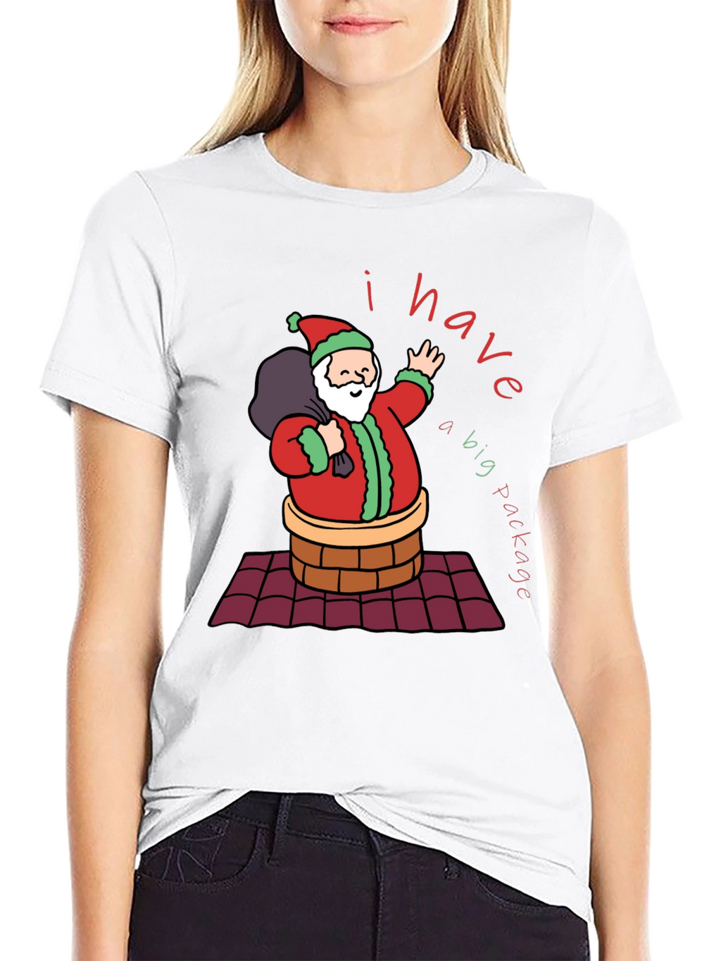 Funny Christmas Santa Big Package T-Shirt