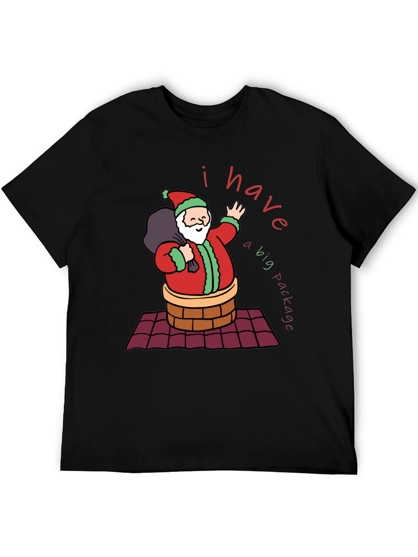Funny Christmas Santa Big Package T-Shirt