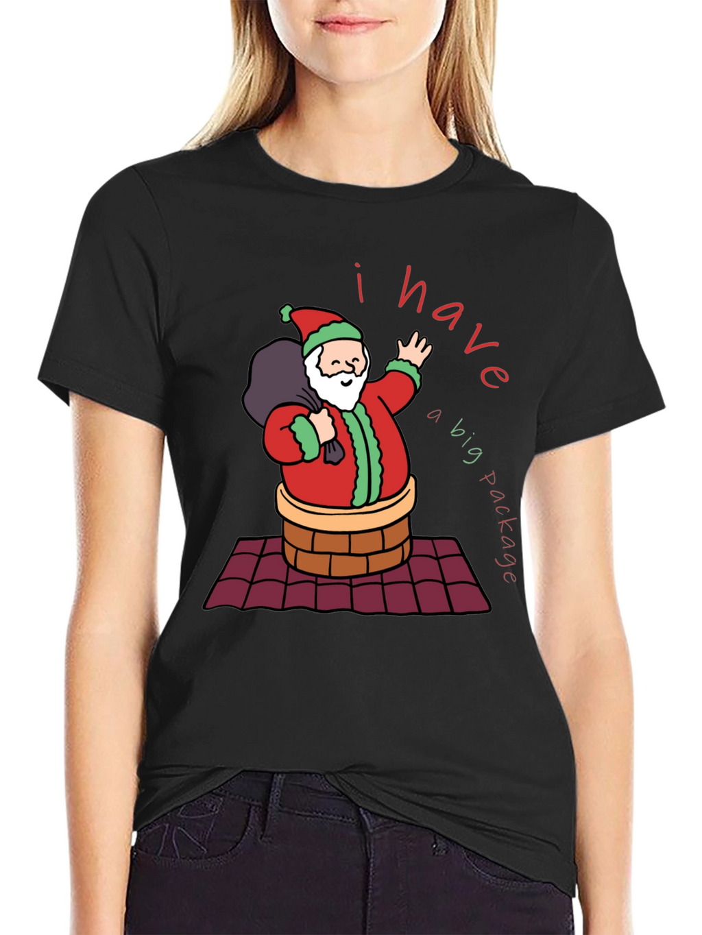 Funny Christmas Santa Big Package T-Shirt