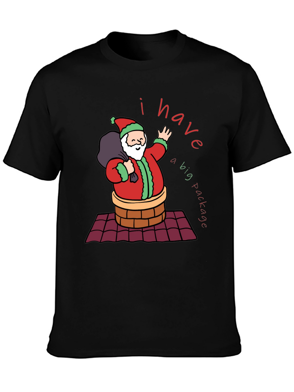 Funny Christmas Santa Big Package T-Shirt