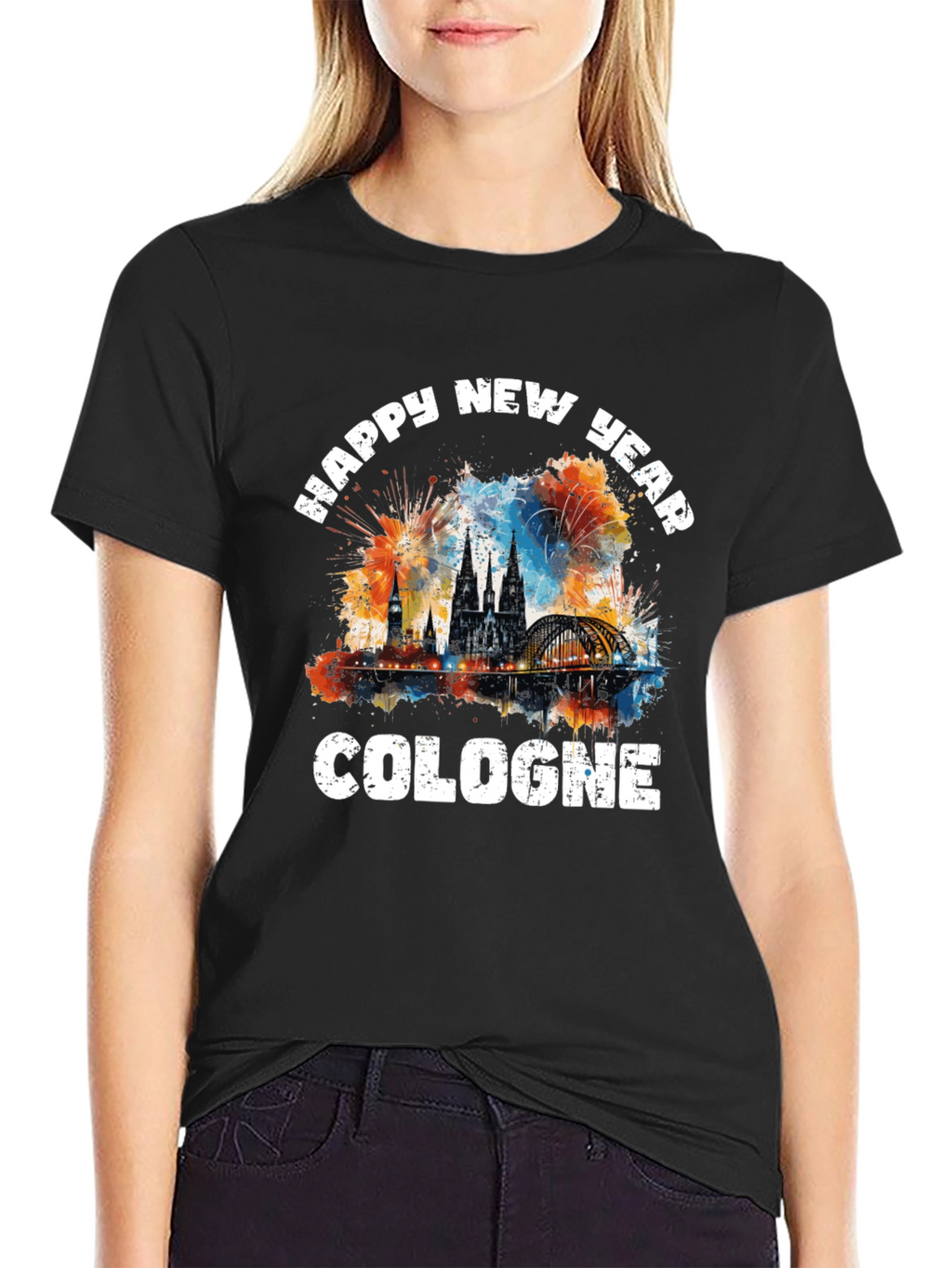 Happy New Year Cologne Graphic T-Shirt