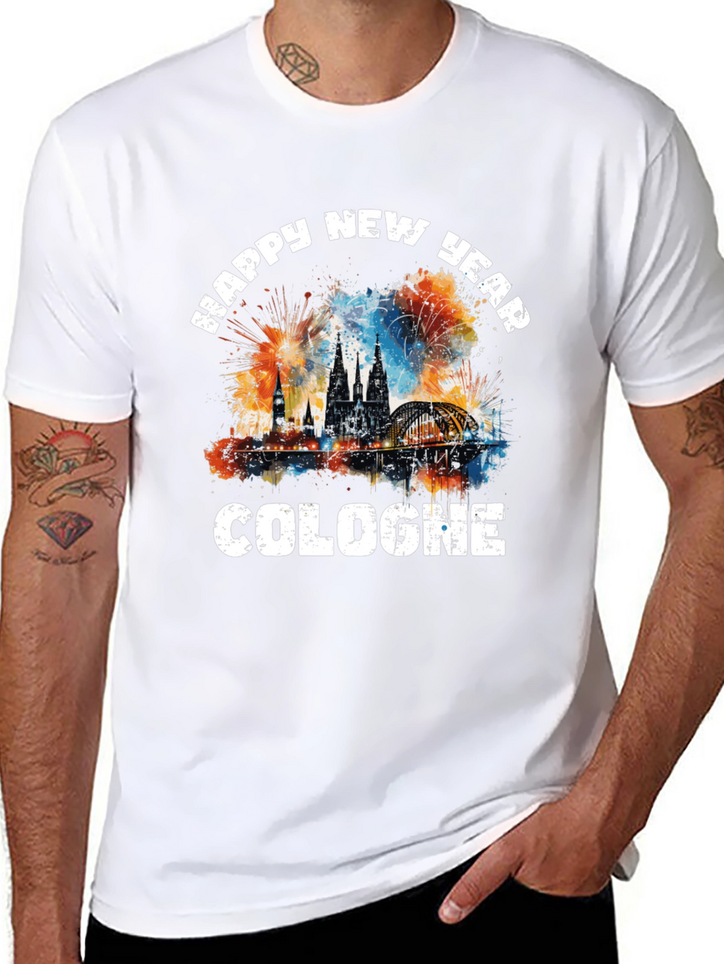 Happy New Year Cologne Graphic T-Shirt