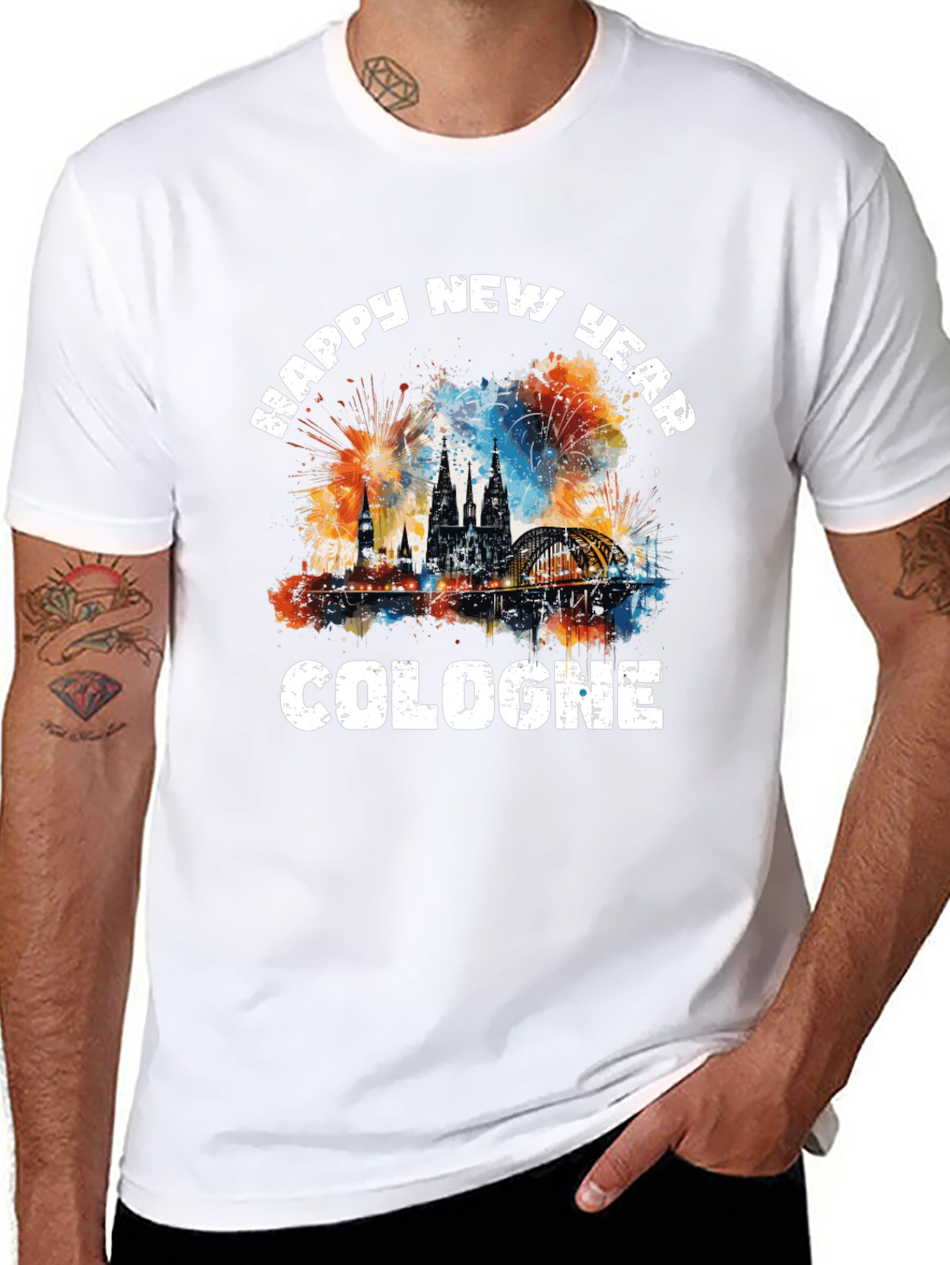 Happy New Year Cologne Graphic T-Shirt