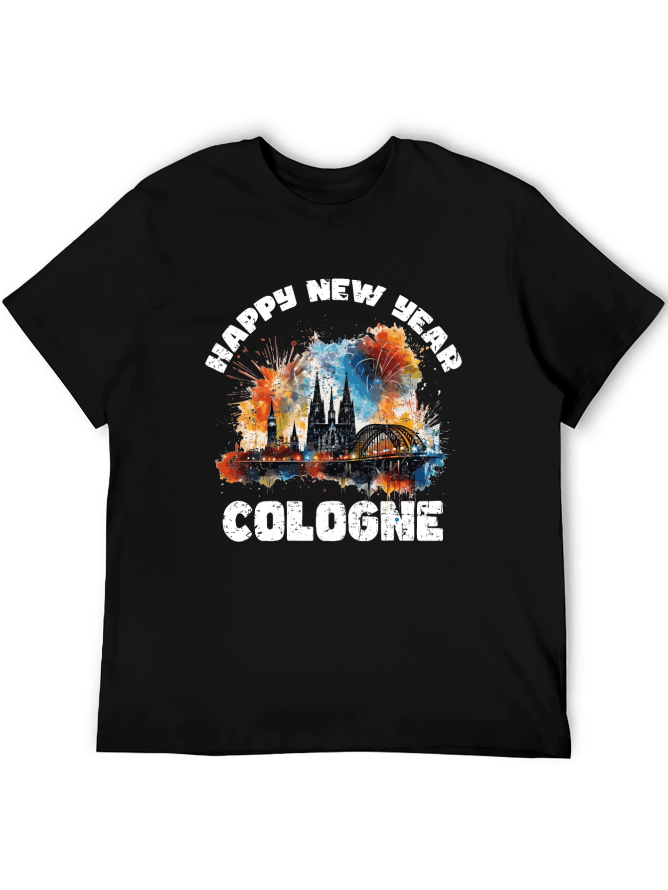 Happy New Year Cologne Graphic T-Shirt