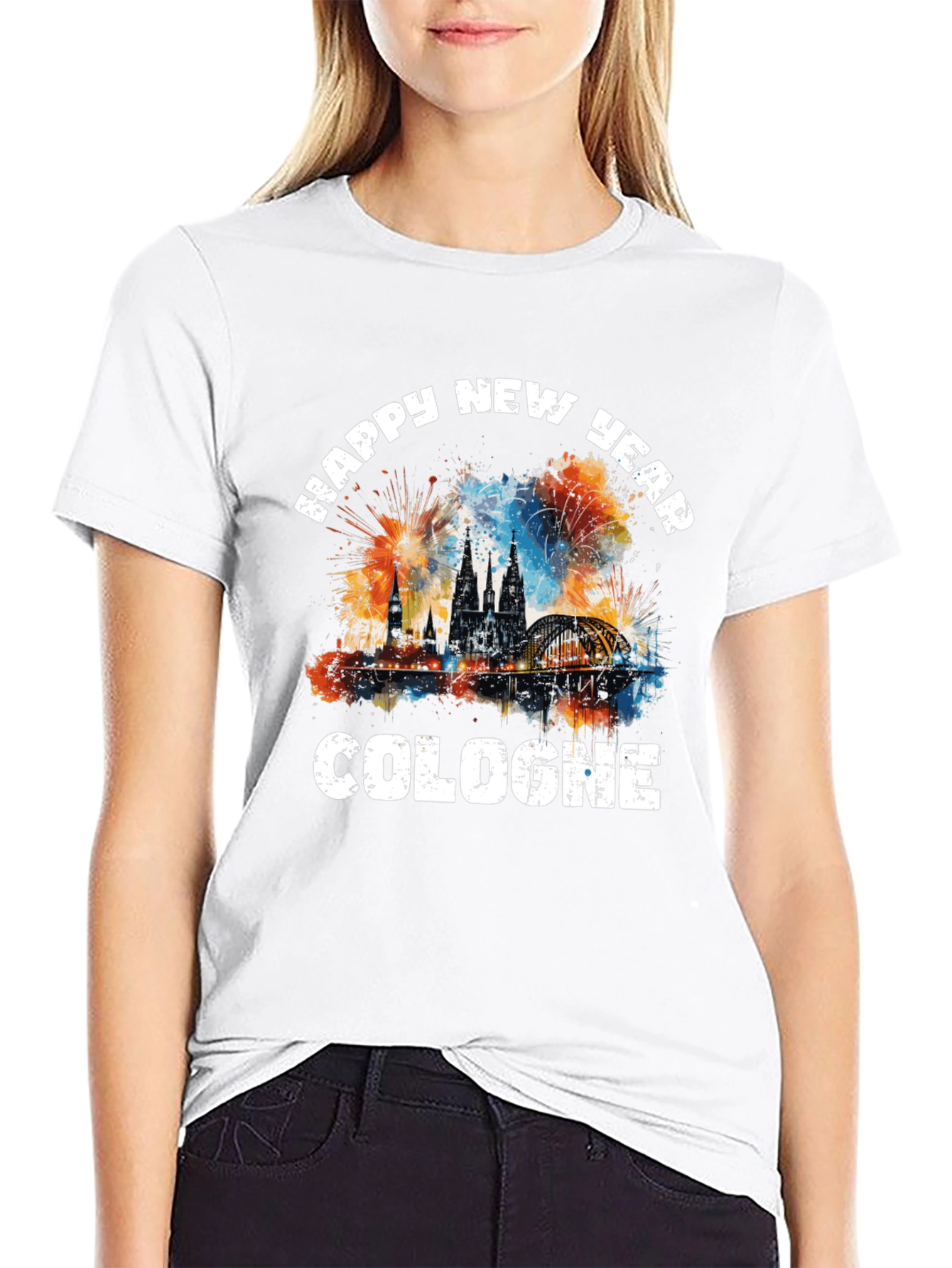 Happy New Year Cologne Graphic T-Shirt