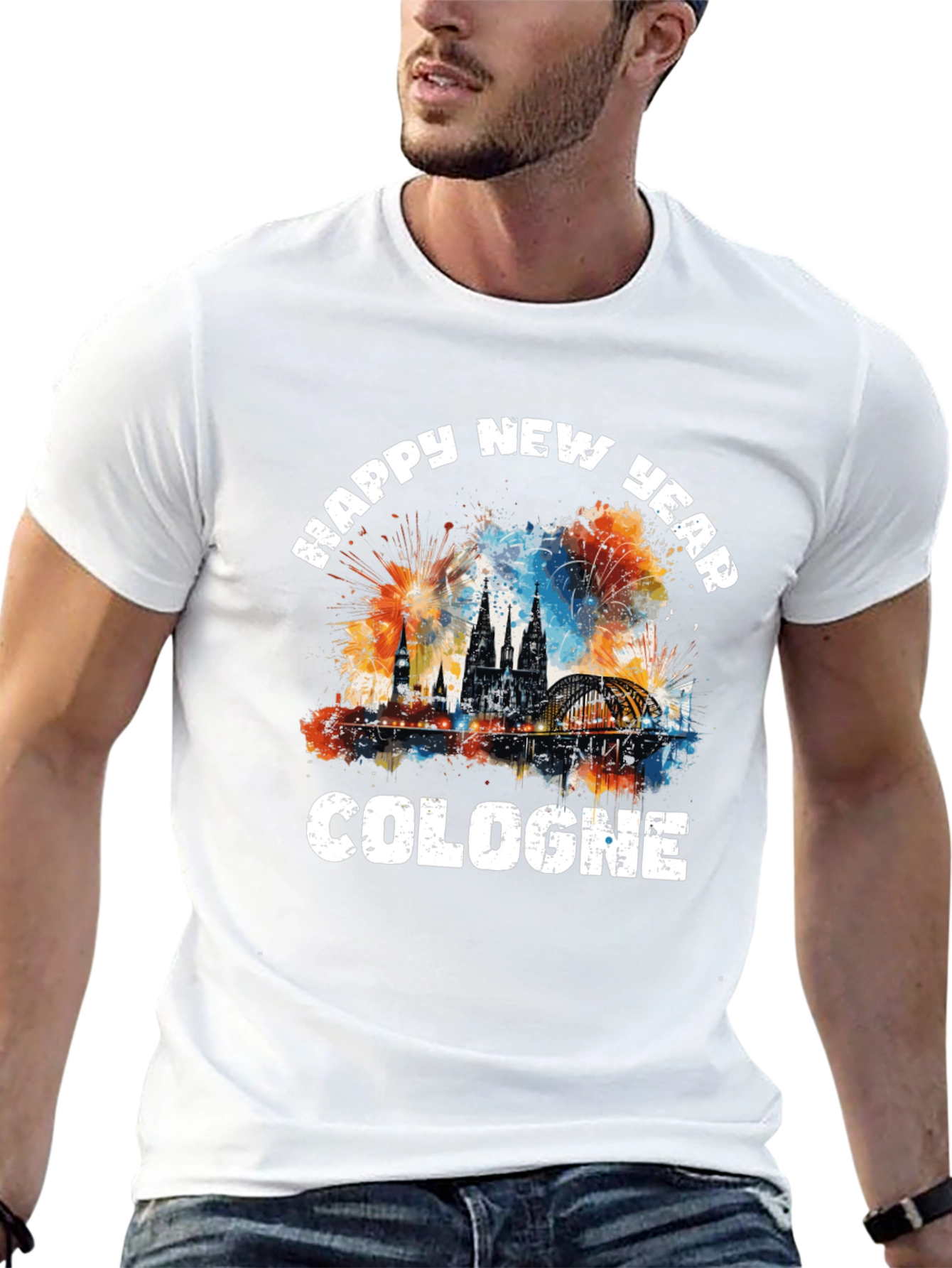 Happy New Year Cologne Graphic T-Shirt