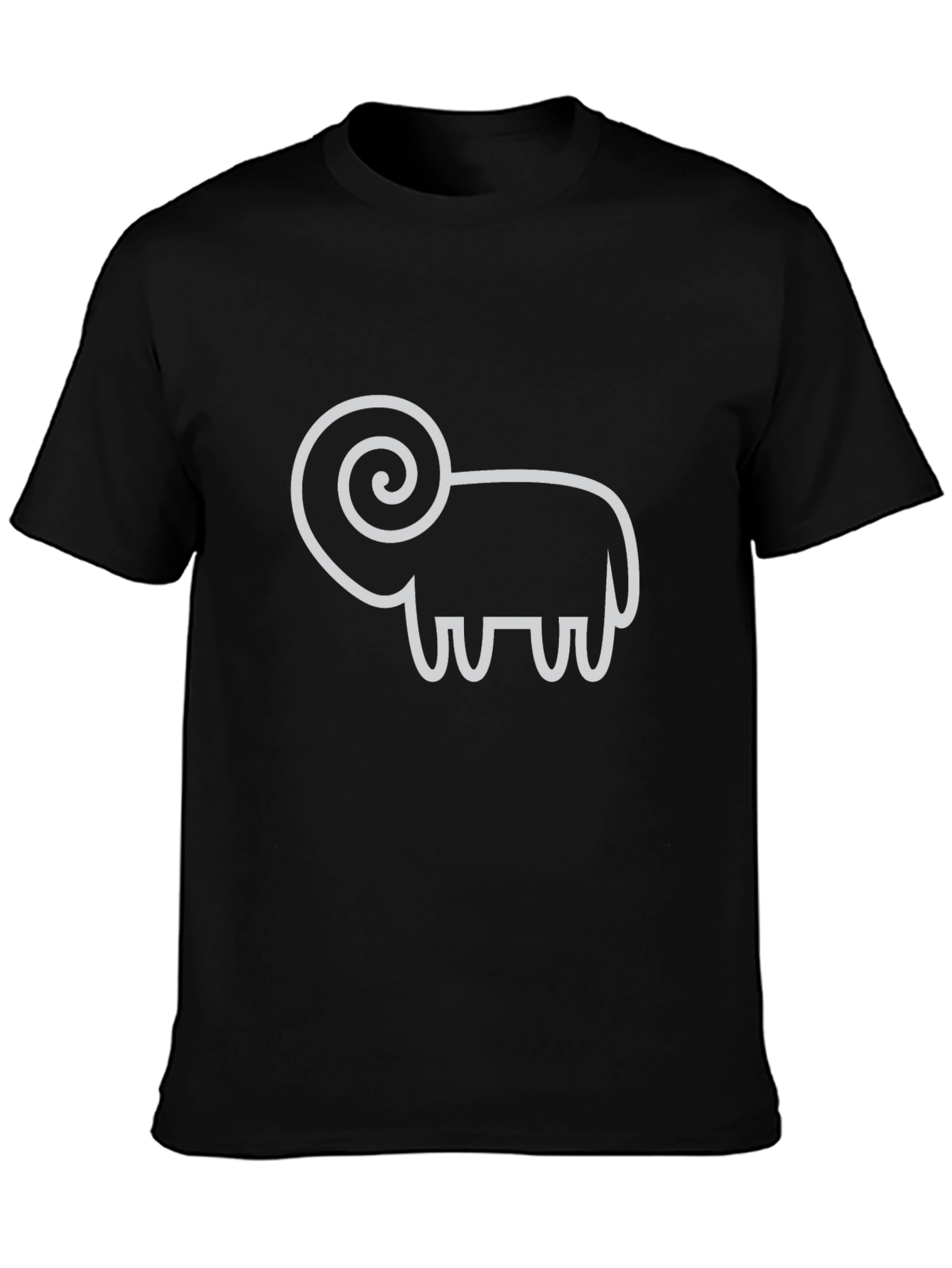 Ram Graphic Tee - Stylish Black Cotton T-Shirt
