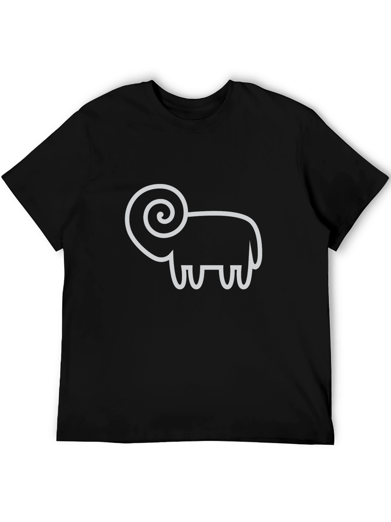Ram Graphic Tee - Stylish Black Cotton T-Shirt