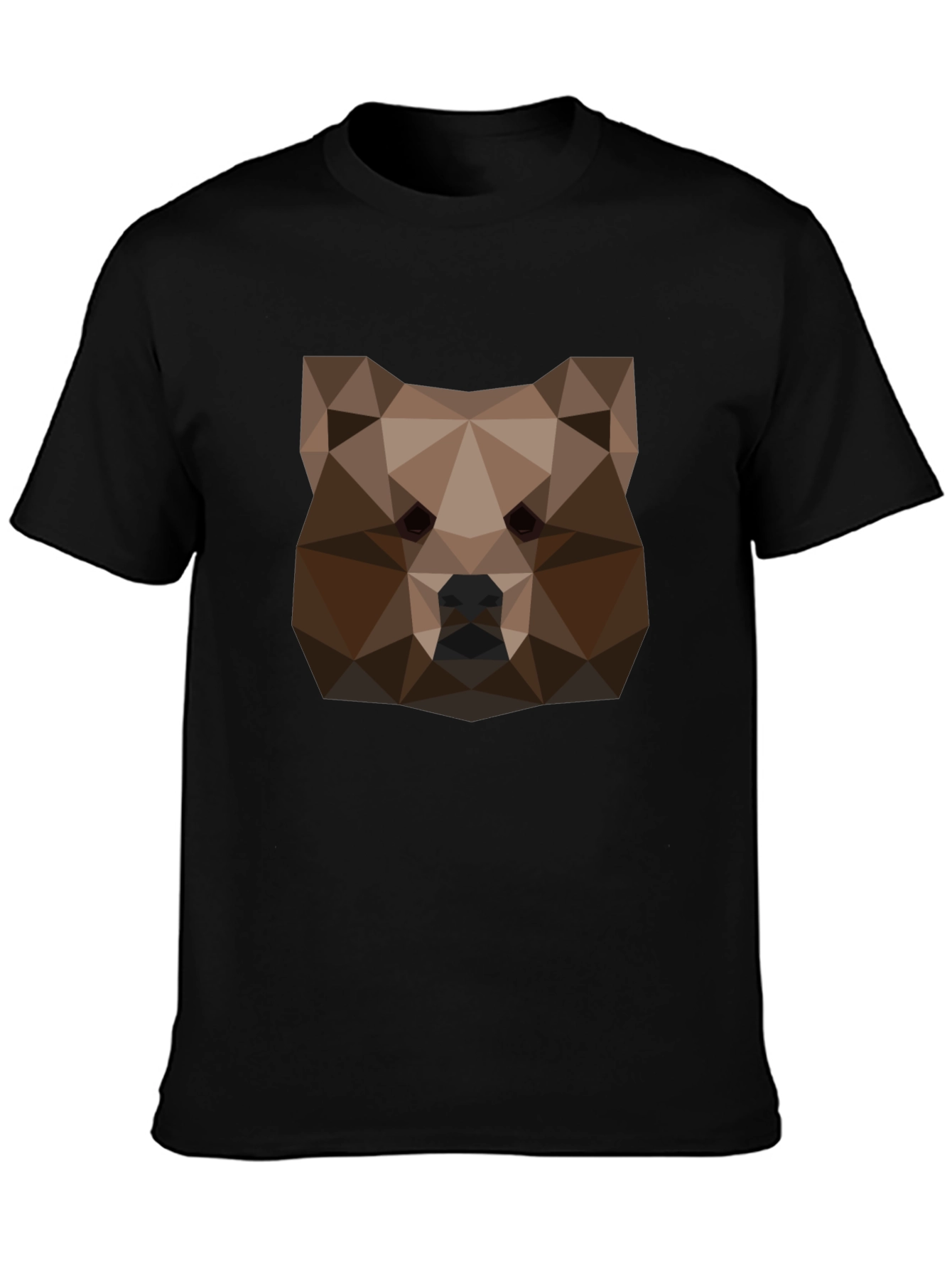 Geometric Bear Head Tee - Black