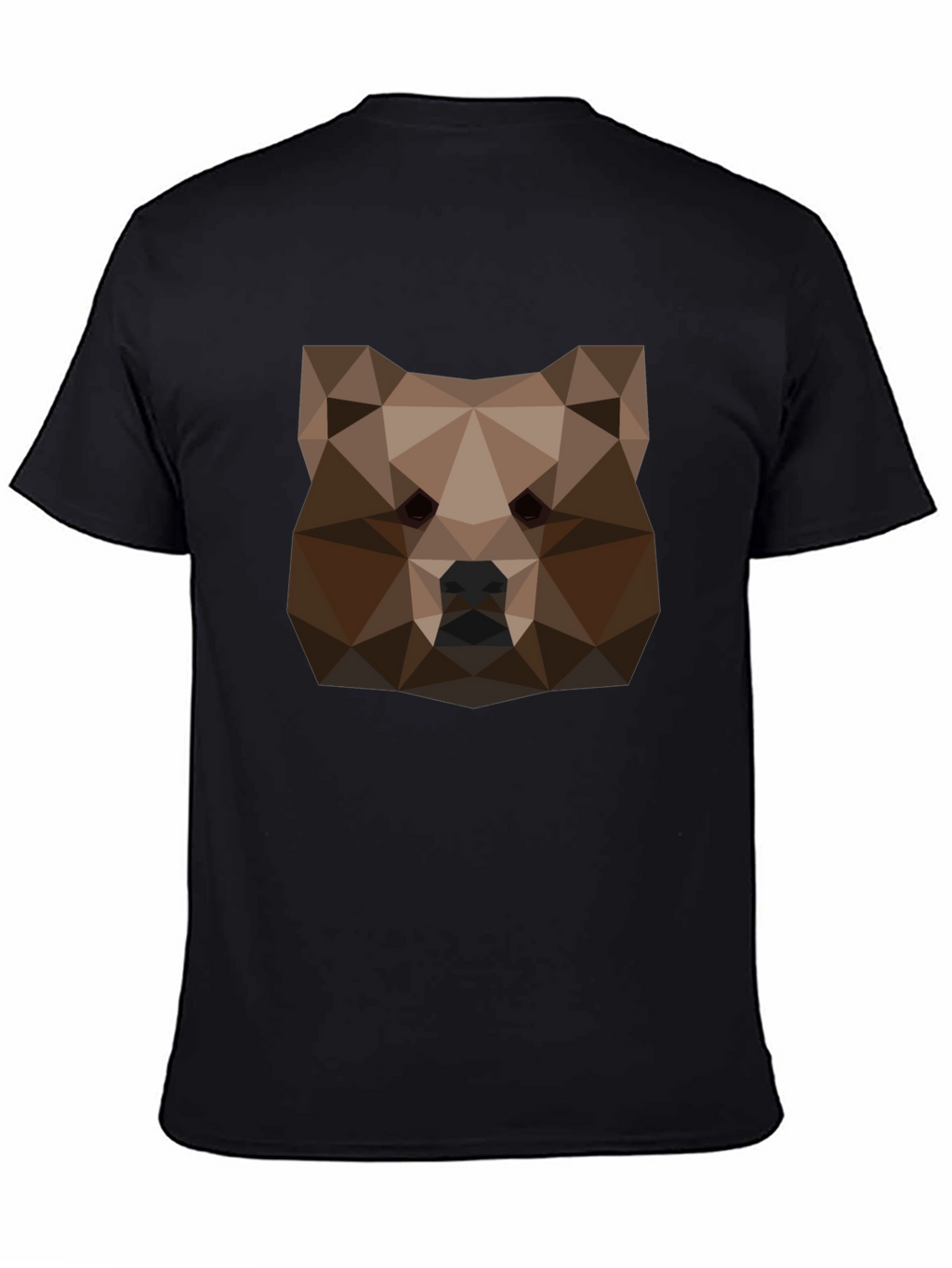 Geometric Bear Head Tee - Black