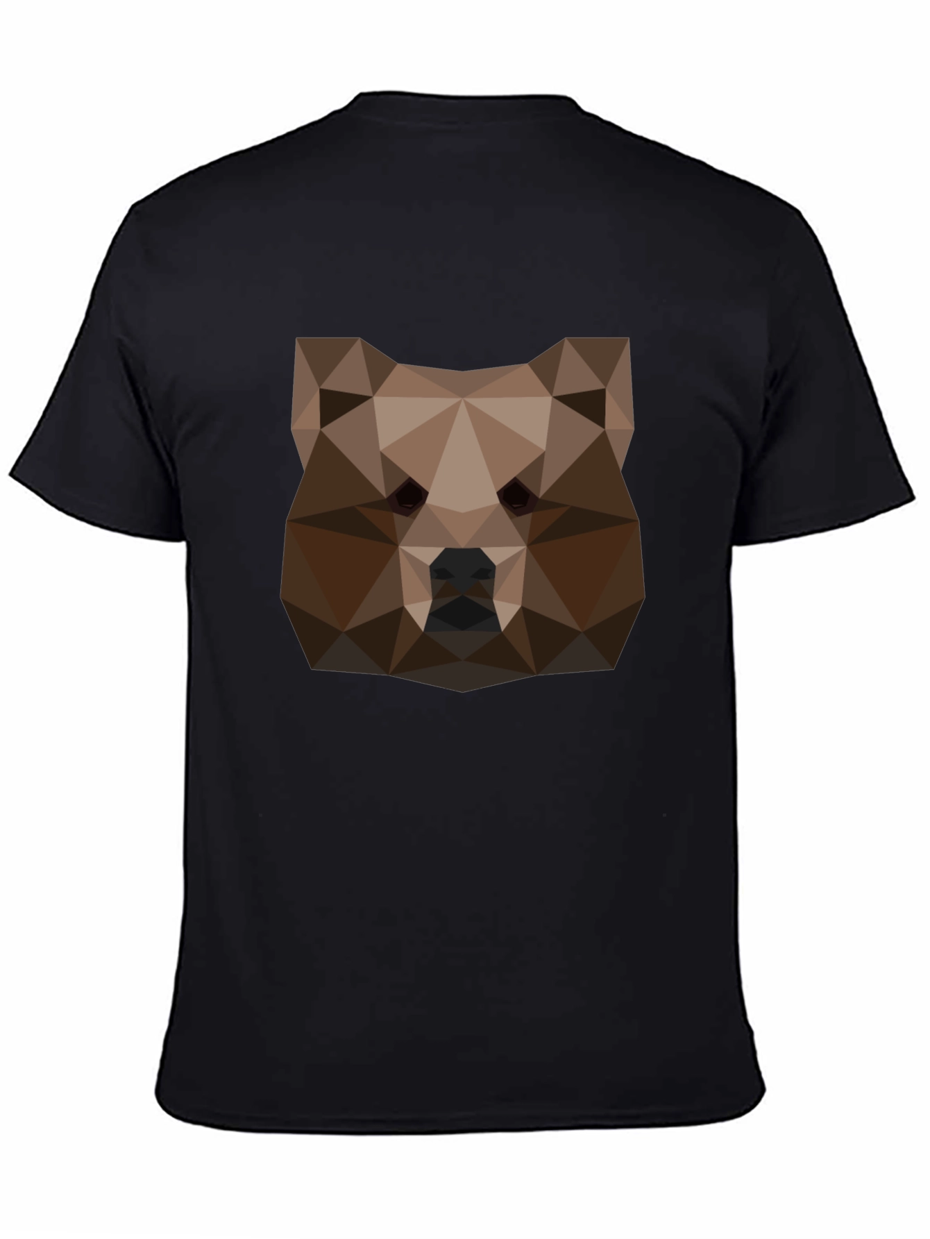 Geometric Bear Head Tee - Black