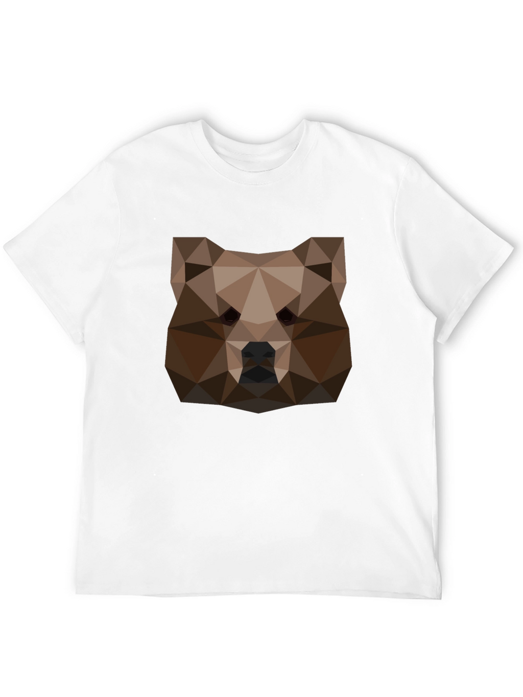 Geometric Bear Head Tee - Black