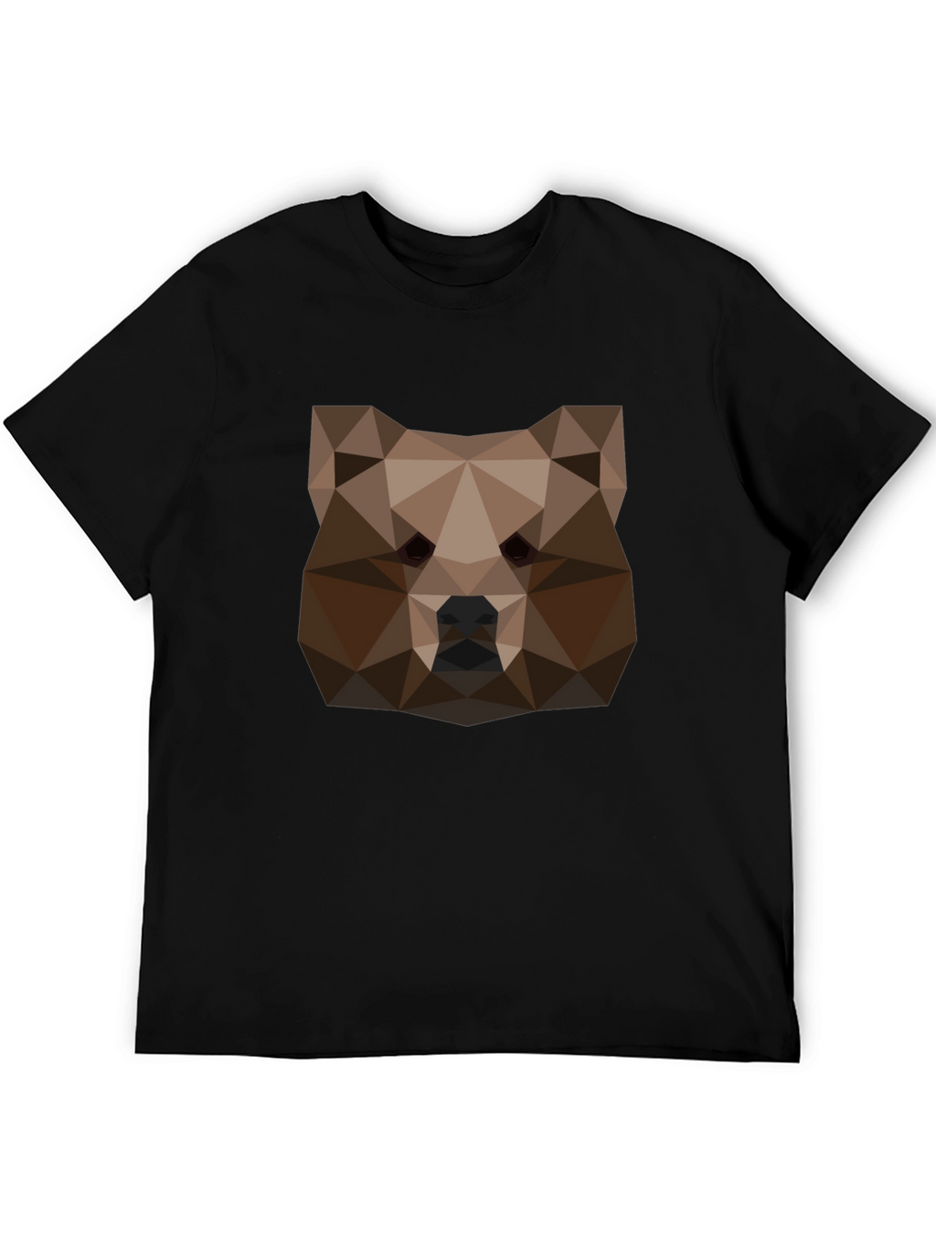 Geometric Bear Head Tee - Black