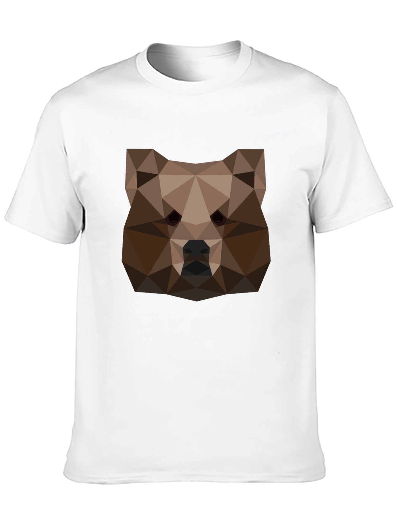 Geometric Bear Head Tee - Black