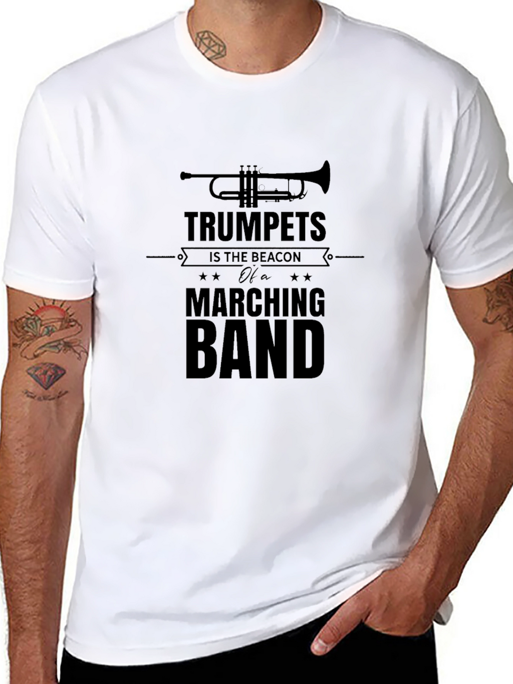 Trumpets Marching Band Graphic T-Shirt