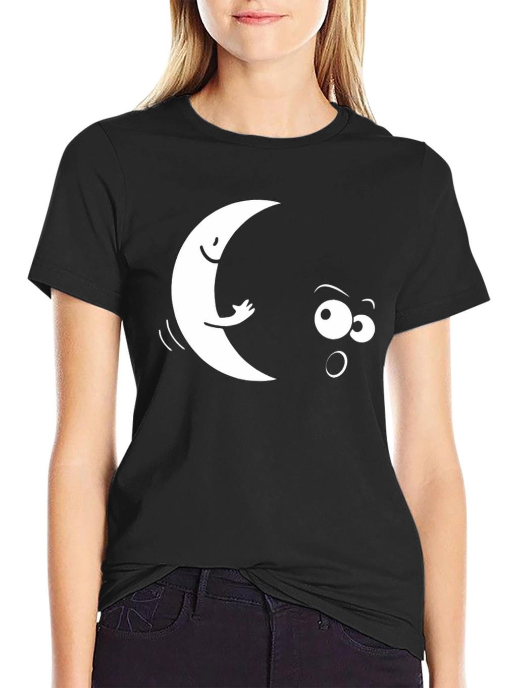 Humorous Moon Graphic T-Shirt