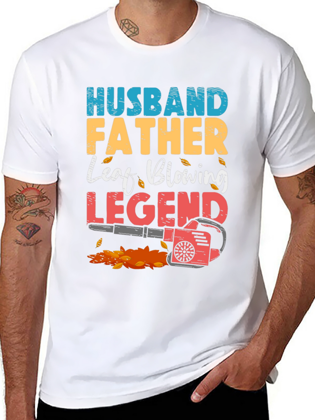 Husband Father Leaf Blowing Legend T-Shirt