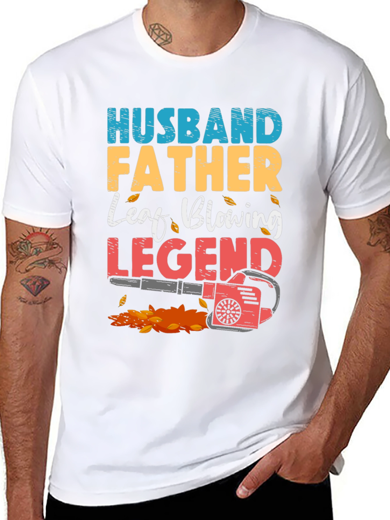 Husband Father Leaf Blowing Legend T-Shirt