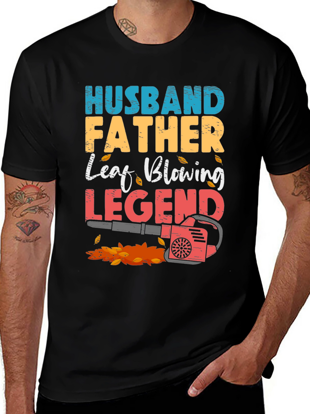 Husband Father Leaf Blowing Legend T-Shirt