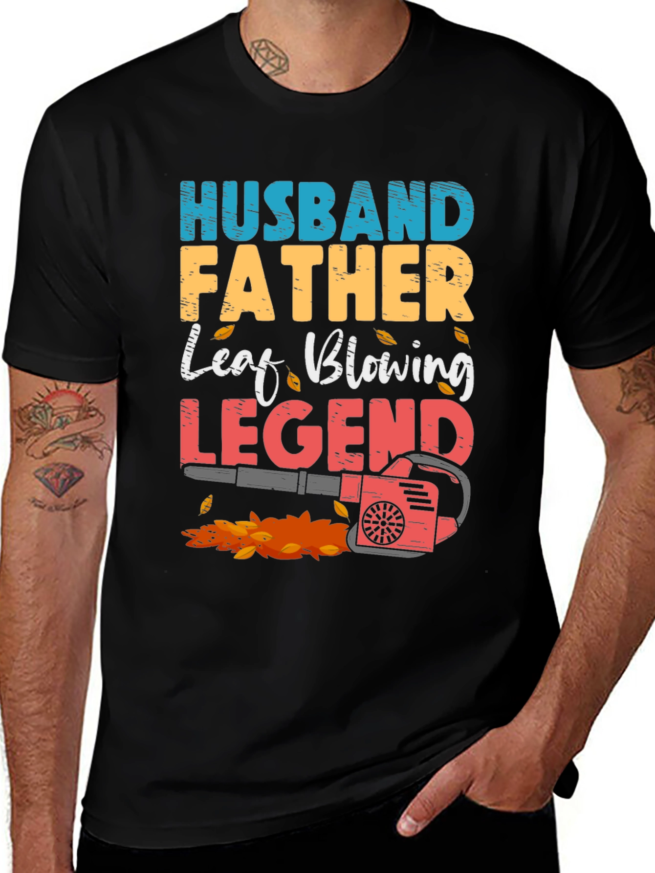 Husband Father Leaf Blowing Legend T-Shirt