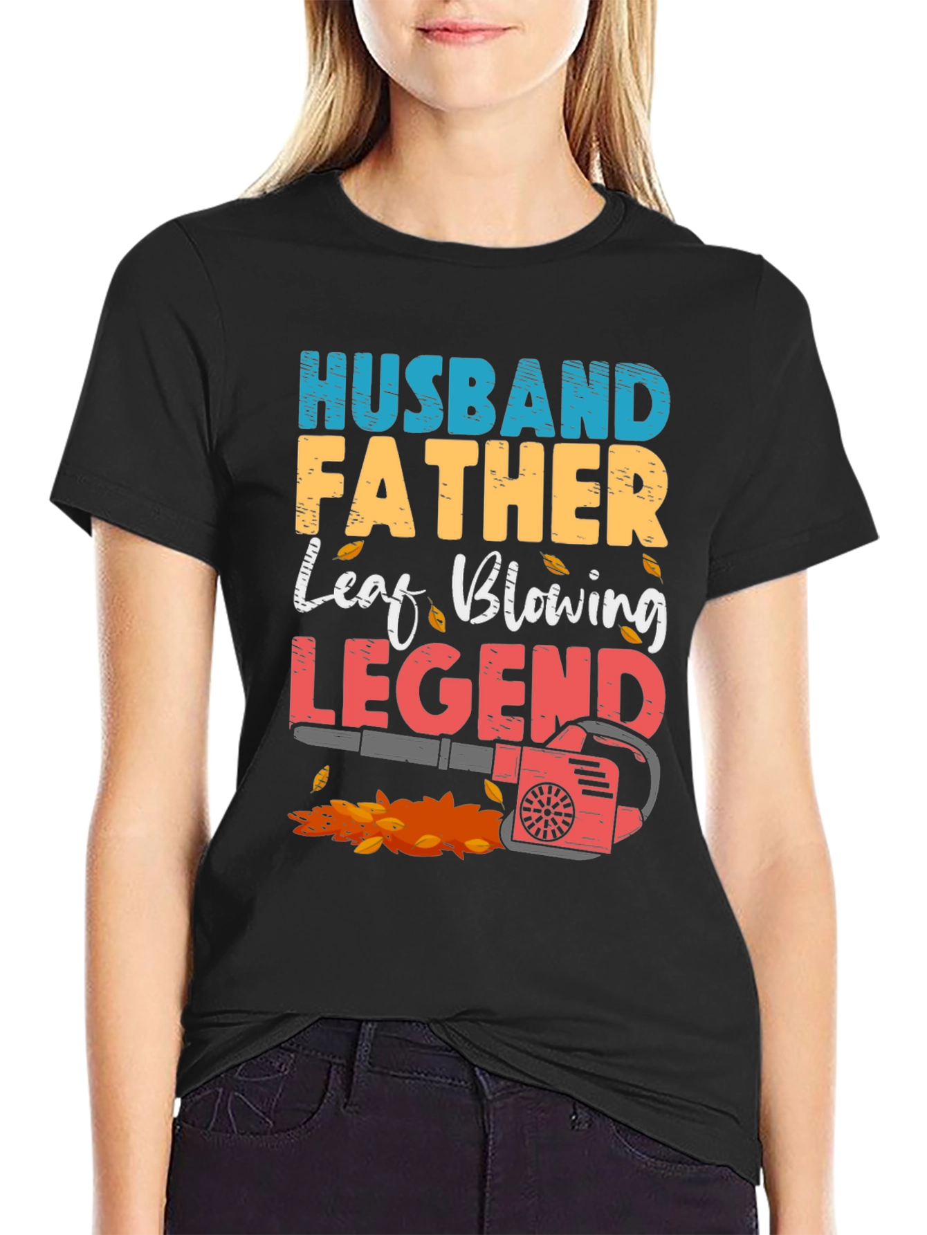 Husband Father Leaf Blowing Legend T-Shirt