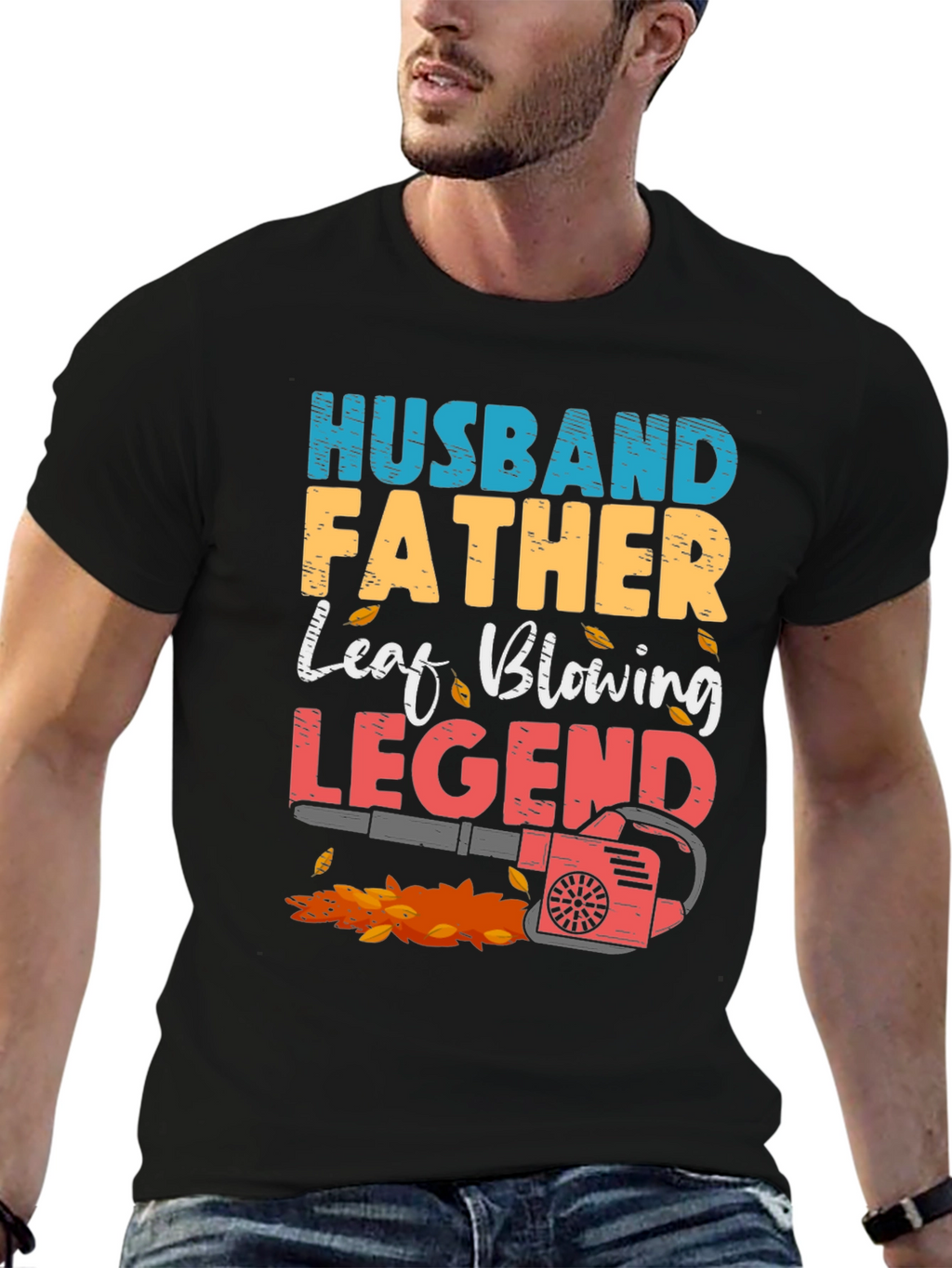 Husband Father Leaf Blowing Legend T-Shirt
