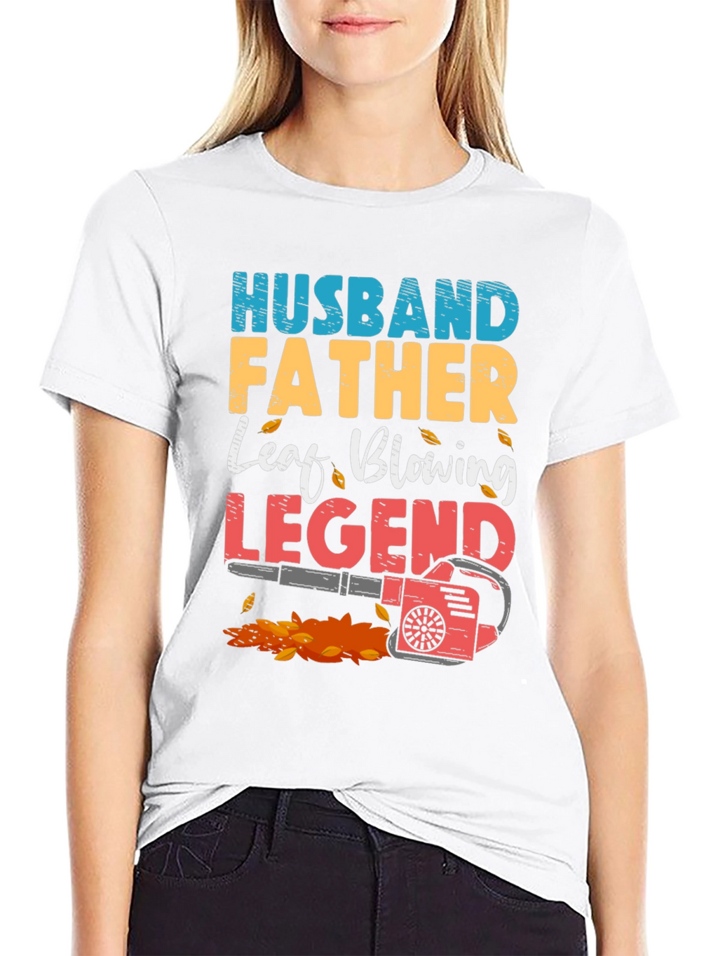 Husband Father Leaf Blowing Legend T-Shirt