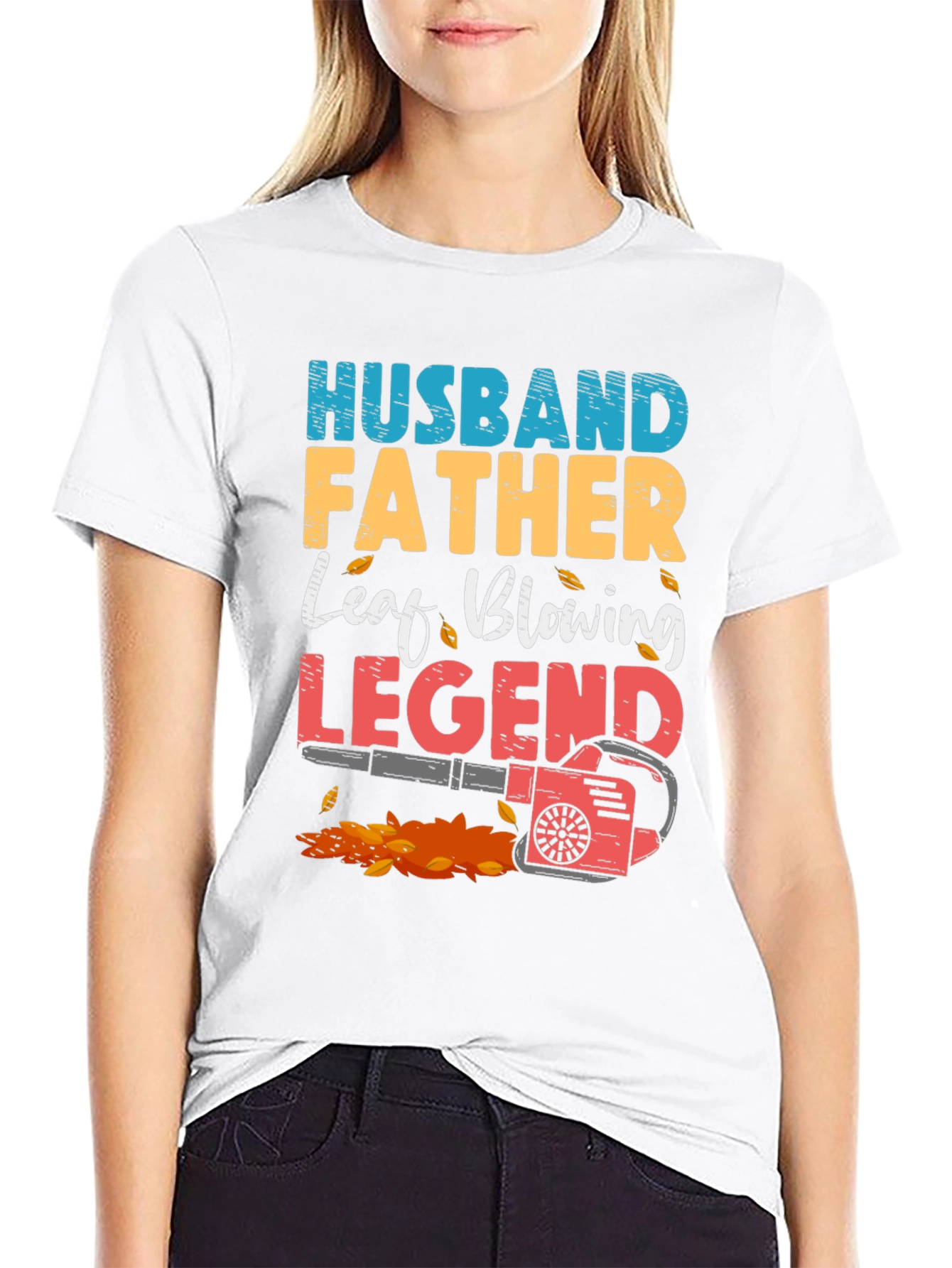 Husband Father Leaf Blowing Legend T-Shirt