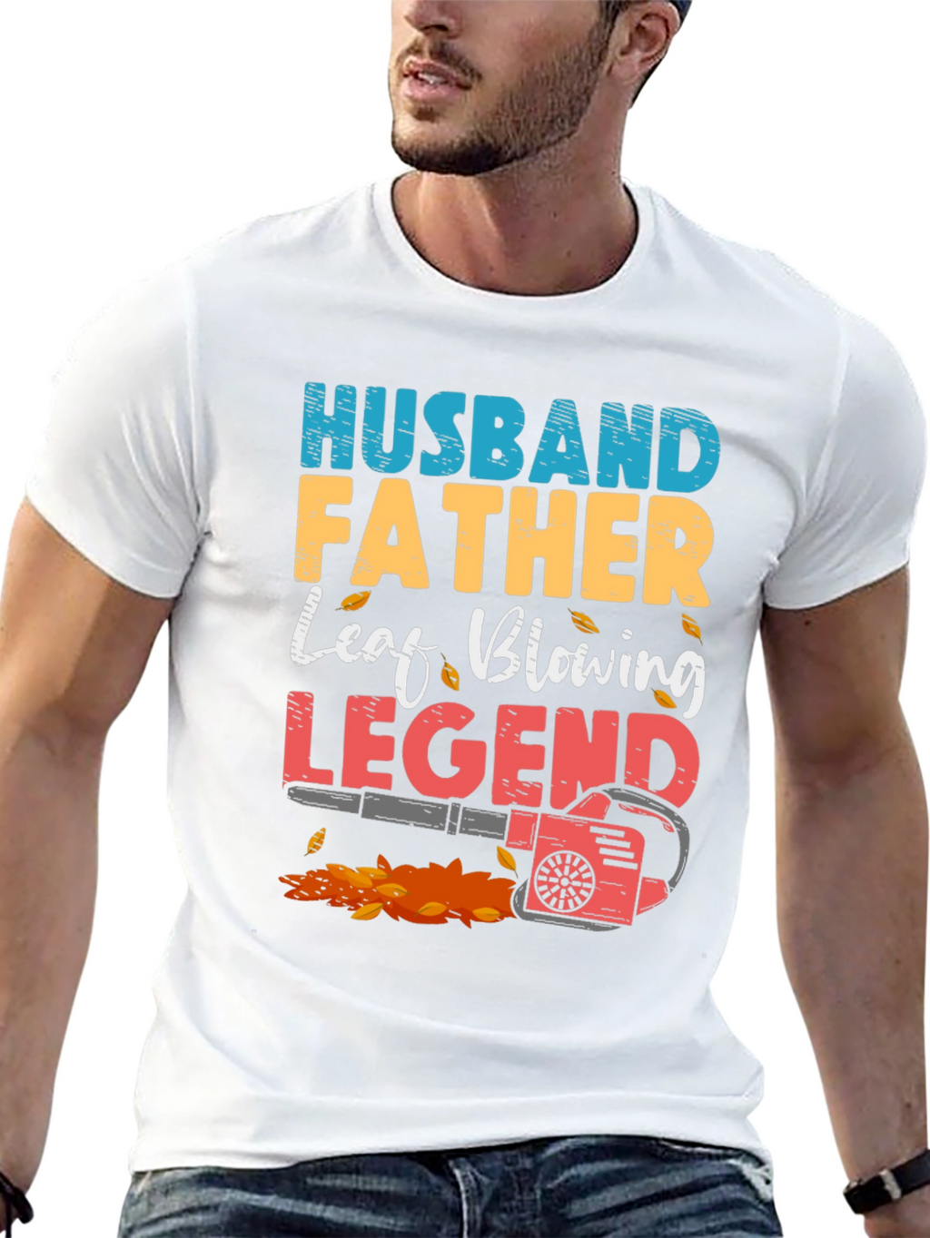 Husband Father Leaf Blowing Legend T-Shirt