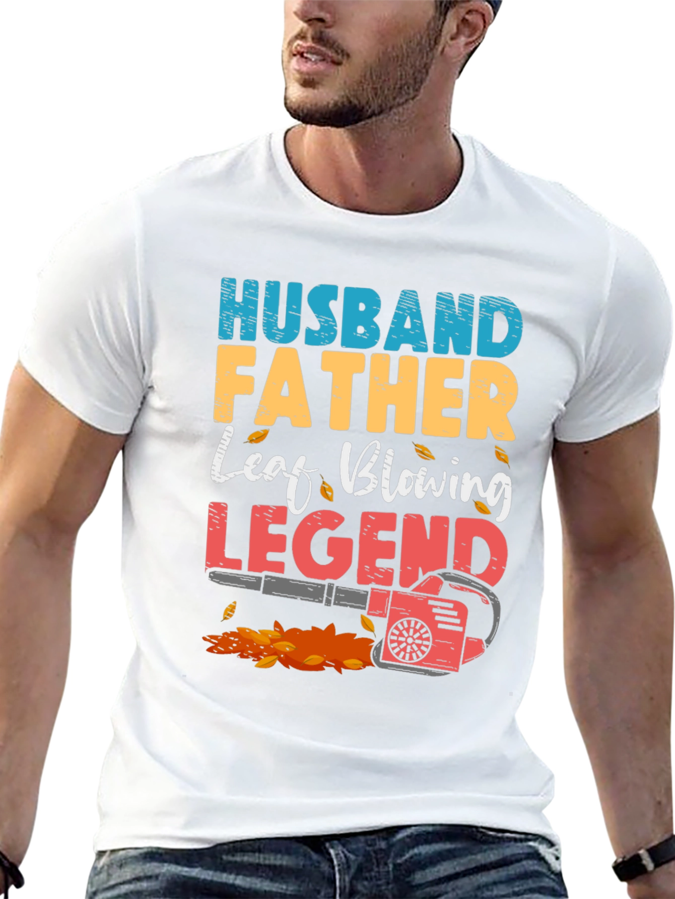 Husband Father Leaf Blowing Legend T-Shirt