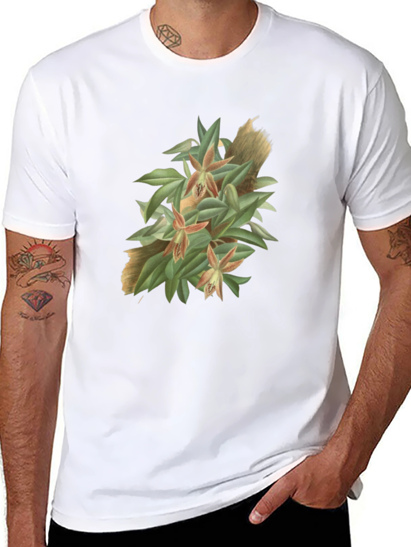 Botanical Graphic Tee - Artistic Nature T-Shirt